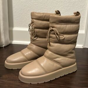 NWT Massimo Dutti Quilted Leather Boots